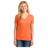 Joe's USA Ladies 5.4 - oz 100% Cotton V - Neck T-Shirt Ash XS Short Sleeve T-Shirts