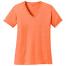 Joe's USA Ladies 5.4 - oz 100% Cotton V - Neck T-Shirt Neon Orange XS Short Sleeve T-Shirts