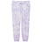 Joe's USA Ladies Beach Washed Cloud Fleece Tie - Dye Sweatpants Amethyst X - Small