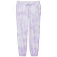 Joe's USA Ladies Beach Washed Cloud Fleece Tie - Dye Sweatpants Amethyst X - Small