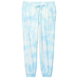 Joe's USA Ladies Beach Washed Cloud Fleece Tie - Dye Sweatpants Glacier X - Small