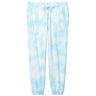 Joe's USA Ladies Beach Washed Cloud Fleece Tie - Dye Sweatpants Glacier X - Small