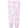 Joe's USA Ladies Beach Washed Cloud Fleece Tie - Dye Sweatpants Pink X - Small