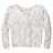 Joe's USA Ladies Beach Washed Cloud Fleece Tie - Dye V - Neck Sweatshirt Grey X - Small Sweatshirts