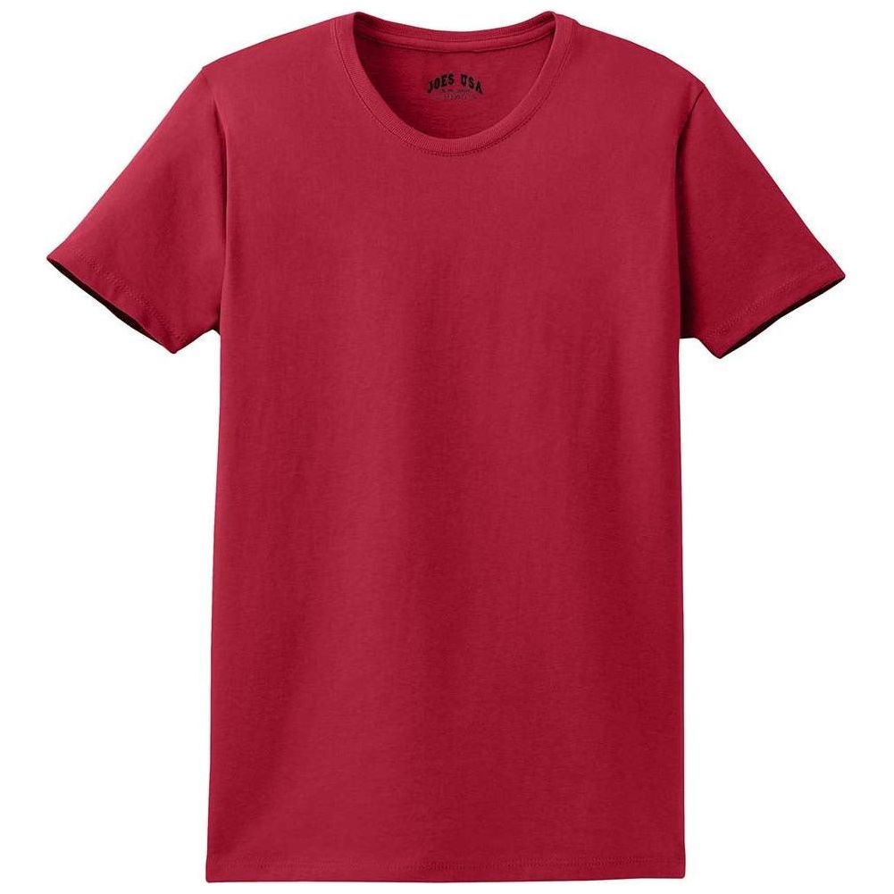 Joe's USA Ladies Essential T-Shirt Red XS Short Sleeve T-Shirts