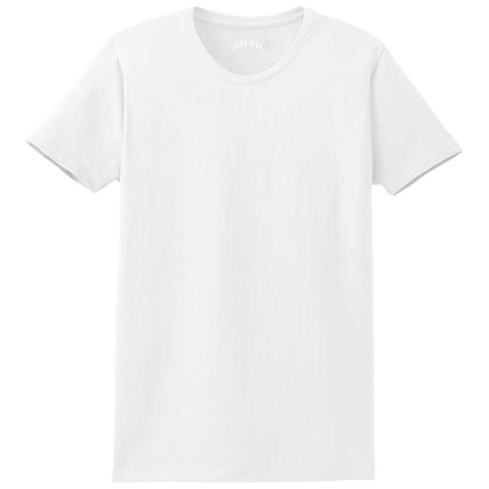 Joe's USA Ladies Essential T-Shirt White XS Short Sleeve T-Shirts