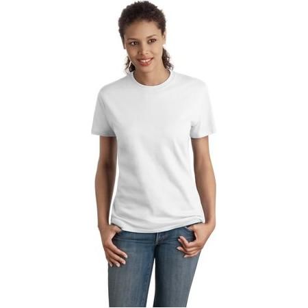 Joe's USA Ladies Nano - T Cotton T-Shirt Small White Short Sleeve T-Shirts