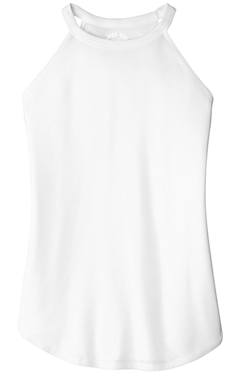 Joe's USA Ladies Perfect Blend Rocker Tank Sizes XS - 4XL White XS T-Shirts