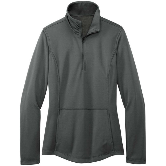 Joe's USA Ladies Smooth Fleece 1/4 - Zip Jacket Graphite X - Small Jackets