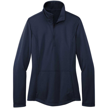 Joe's USA Ladies Smooth Fleece 1/4 - Zip Jacket Navy X - Small Jackets