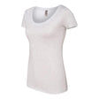 Joe's USA Ladies' Women’s Fitted Perfect Tri ® Tee Heather White Small Short Sleeve T-Shirts