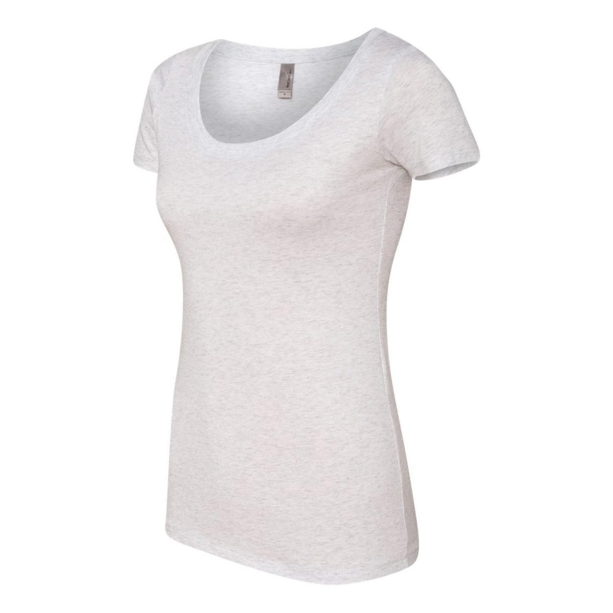 Joe's USA Ladies' Women’s Fitted Perfect Tri ® Tee Heather White Small Short Sleeve T-Shirts