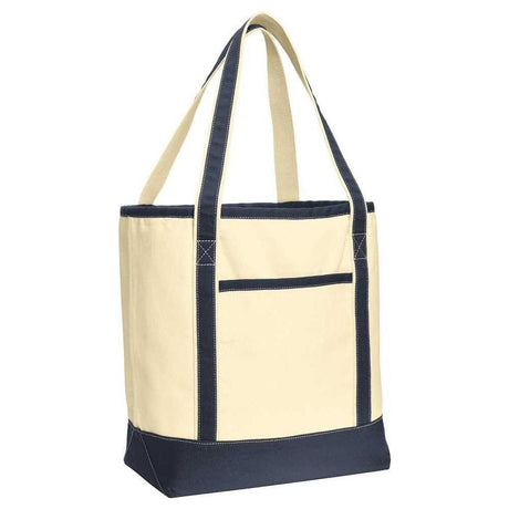 Joe's USA Large Cotton Canvas Boat Bag Natural / Black