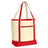 Joe's USA Large Cotton Canvas Boat Bag Natural / Red