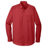 Joe's USA Long Sleeve Carefree Poplin Shirt X - Large Navy