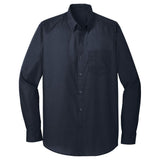 Joe's USA Long Sleeve Carefree Poplin Shirt X - Large Royal