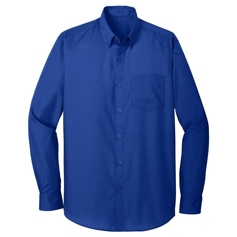 Joe's USA Long Sleeve Carefree Poplin Shirt X - Large White