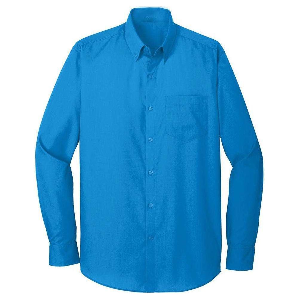 Joe's USA Long Sleeve Carefree Poplin Shirt X - Small Burgundy