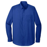 Joe's USA Long Sleeve Carefree Poplin Shirt X - Small Burgundy
