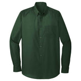 Joe's USA Long Sleeve Carefree Poplin Shirt X - Small Burgundy