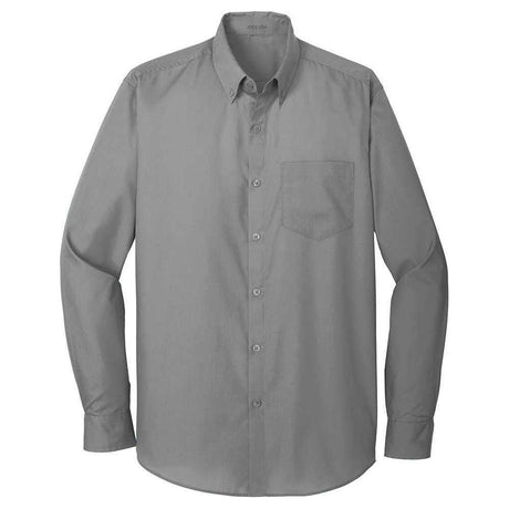 Joe's USA Long Sleeve Carefree Poplin Shirt X - Small Burgundy