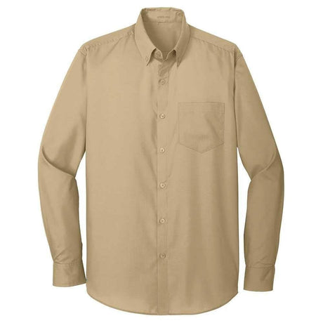 Joe's USA Long Sleeve Carefree Poplin Shirt X - Small Burgundy
