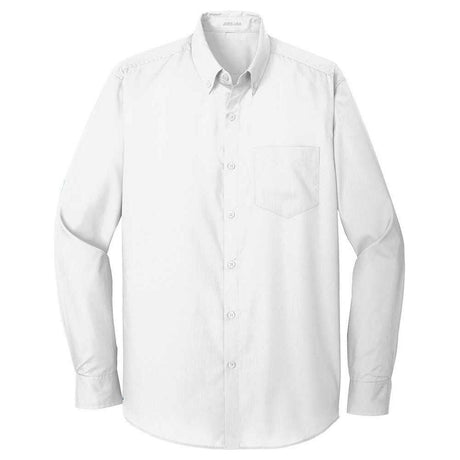 Joe's USA Long Sleeve Carefree Poplin Shirt X - Small Burgundy
