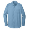 Joe's USA Long Sleeve Carefree Poplin Shirt X - Small Carolina Blue
