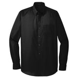 Joe's USA Long Sleeve Carefree Poplin Shirt X - Small Deep Black