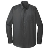 Joe's USA Long Sleeve Carefree Poplin Shirt X - Small Graphite