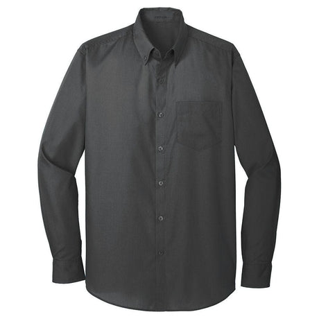 Joe's USA Long Sleeve Carefree Poplin Shirt X - Small Graphite
