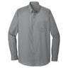 Joe's USA Long Sleeve Carefree Poplin Shirt X - Small Gusty Grey