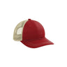 Joe's USA Low Profile Unstructured Snapback Dad Hat Flame Red/ Tan Hats