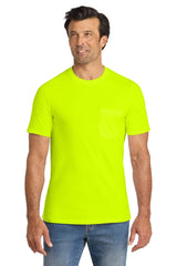 Joe's USA Made ™ All - American Pocket Tee JUSA100P Safety Green S Short Sleeve T-Shirts