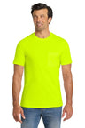 Joe's USA Made ™ All - American Pocket Tee JUSA100P Safety Green S Short Sleeve T-Shirts