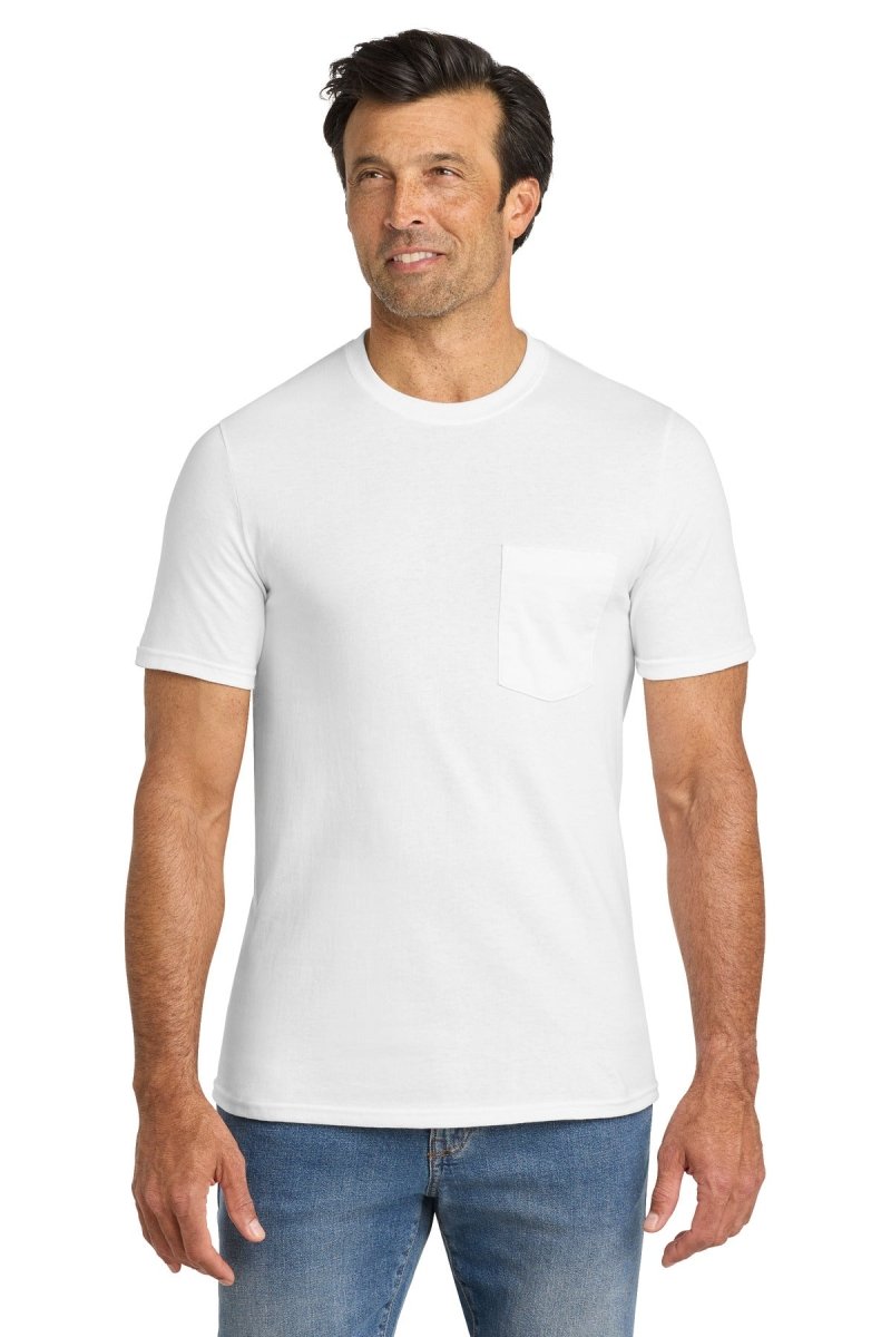 Joe's USA Made ™ All - American Pocket Tee JUSA100P White S Short Sleeve T-Shirts