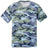 Joe's USA Mens 100% Cotton Camo Tee. Camouflage T Shirts in Sizes XS - 4XL Small Woodland Blue Camo Short Sleeve T-Shirts