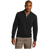 Joe's USA Men's 1/2 - Zip Sweater Black X - Large