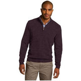 Joe's USA Men's 1/2 - Zip Sweater Heather Burgundy 2X - Large