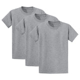 Joe's USA Mens 3 - Pack of 100% Heavyweight Cotton T-Shirts Multi - Packs Big & Tall Sizes Athletic Heather Small Short Sleeve T-Shirts