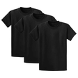 Joe's USA Mens 3 - Pack of 100% Heavyweight Cotton T-Shirts Multi - Packs Big & Tall Sizes Black Small Short Sleeve T-Shirts