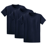 Joe's USA Mens 3 - Pack of 100% Heavyweight Cotton T-Shirts Multi - Packs Big & Tall Sizes True Navy Small Short Sleeve T-Shirts