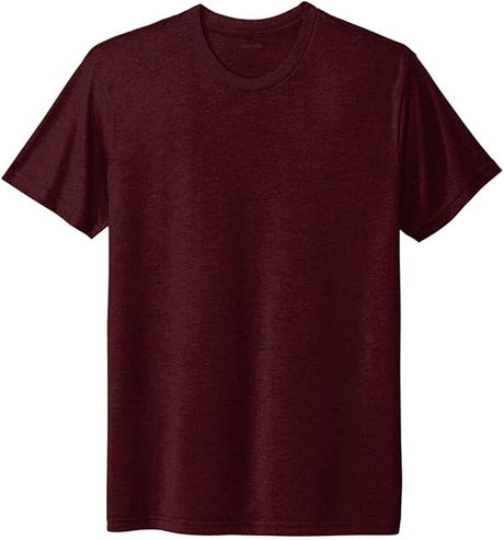 Joe's USA Men's 4.3oz Tri - Blend Tee in Sizes XS - 3XL Cardinal Black X - Small Short Sleeve T-Shirts