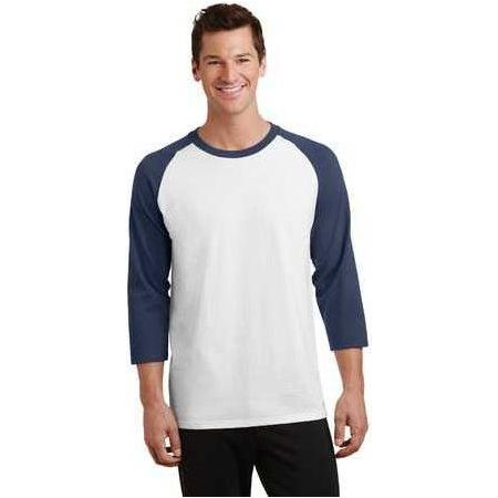 Joe's USA Men's 50/50 Cotton/Poly 3/4 - Sleeve Raglan T-Shirt Small Athletic Heather/Jet Black Short Sleeve T-Shirts