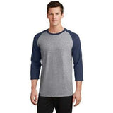 Joe's USA Men's 50/50 Cotton/Poly 3/4 - Sleeve Raglan T-Shirt Small Athletic Heather/Jet Black Short Sleeve T-Shirts