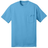 Joe's USA Men's 50/50 Cotton/Poly T-Shirt with Pocket Aquatic Blue S Short Sleeve T-Shirts