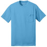 Joe's USA Men's 50/50 Cotton/Poly T-Shirt with Pocket Aquatic Blue S Short Sleeve T-Shirts