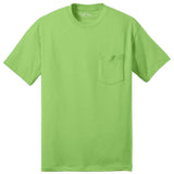 Joe's USA Men's 50/50 Cotton/Poly T-Shirt with Pocket Lime S Short Sleeve T-Shirts