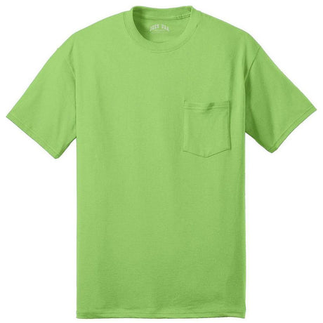 Joe's USA Men's 50/50 Cotton/Poly T-Shirt with Pocket Lime S Short Sleeve T-Shirts