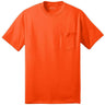 Joe's USA Men's 50/50 Cotton/Poly T-Shirt with Pocket Safety Orange S Short Sleeve T-Shirts